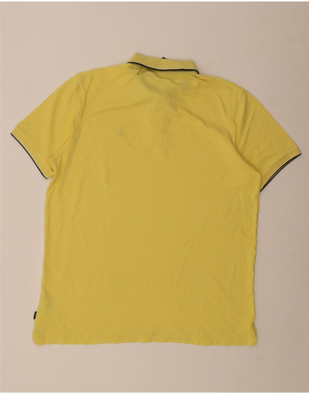 MUSTO Tricou polo pentru bărbați, bumbac galben mare