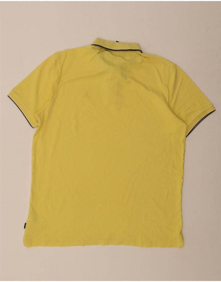 MUSTO Tricou polo pentru bărbați, bumbac galben mare