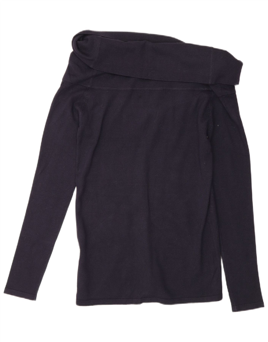 Top femeie Zara cu mânecă lungă UK 14 mare, bleumarin, viscoză