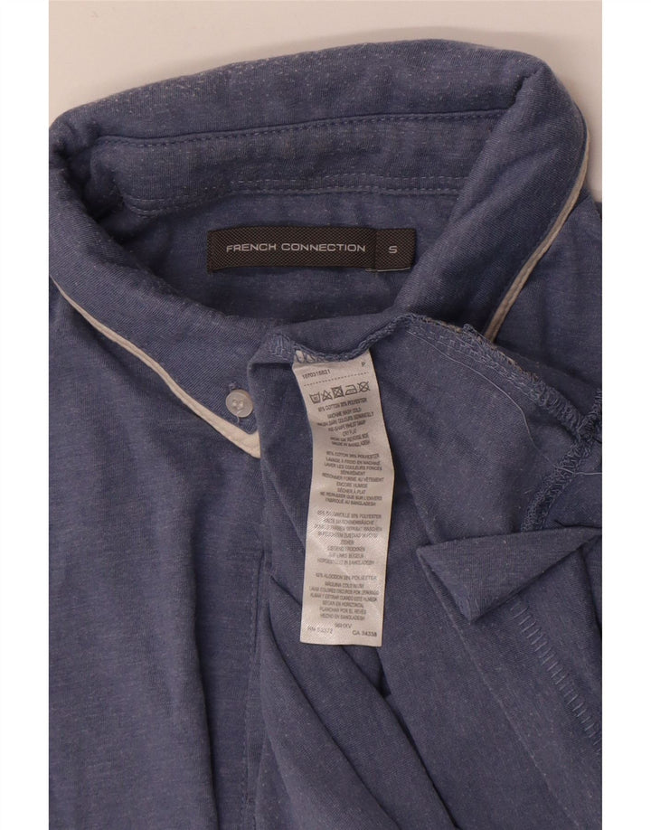 Tricou polo pentru bărbați French Connection, bumbac albastru mic