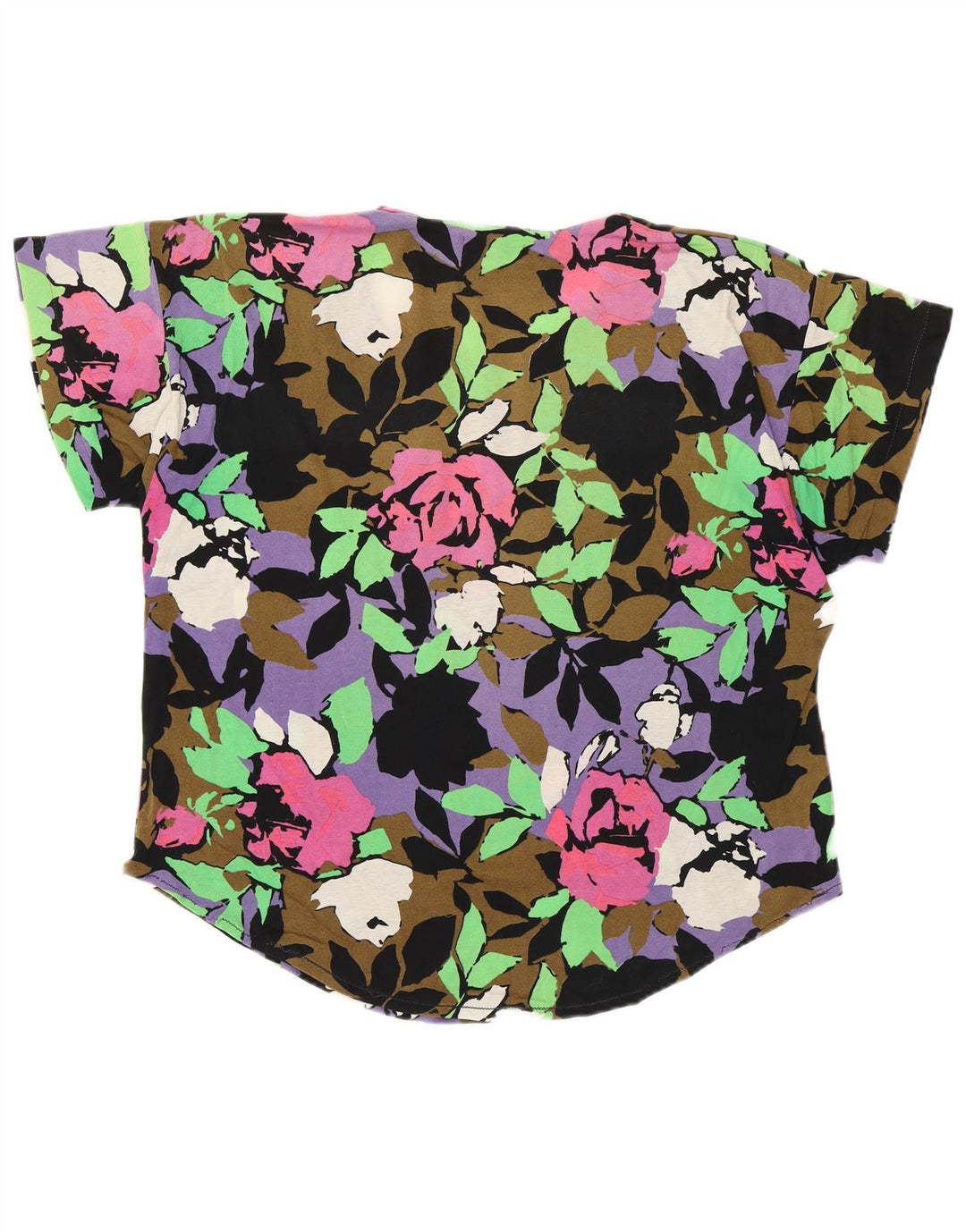 Bluză vintage pentru femei UK 16 mare, multicoloră, florală