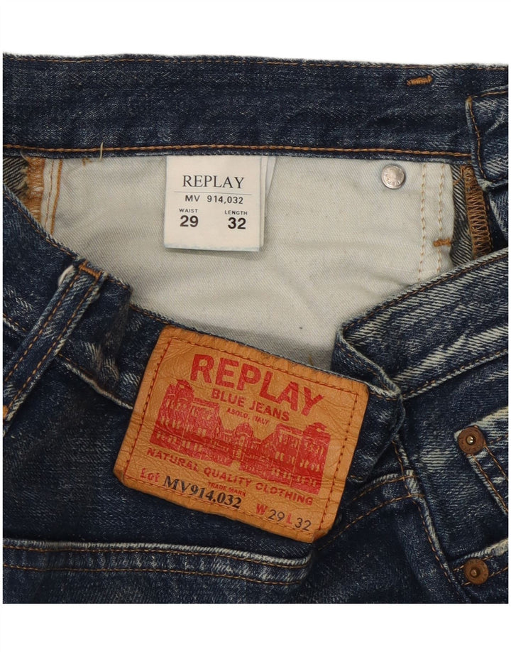 Replay Blugi drepti pentru femei W29 L32 Bumbac bleumarin