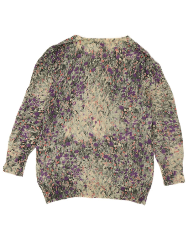 Pulover cardigan pentru femei J. CREW UK 12 Medium Multicolore cu pete