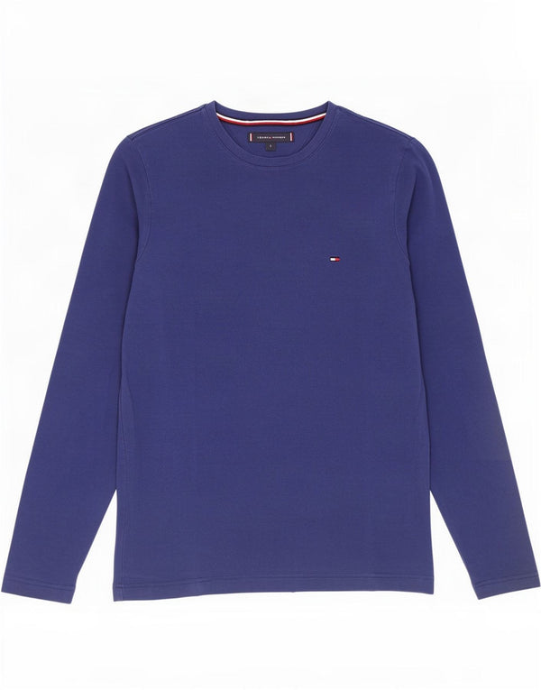Tommy Hilfiger Bărbați Slim Fit Top cu mânecă lungă din bumbac albastru mic
