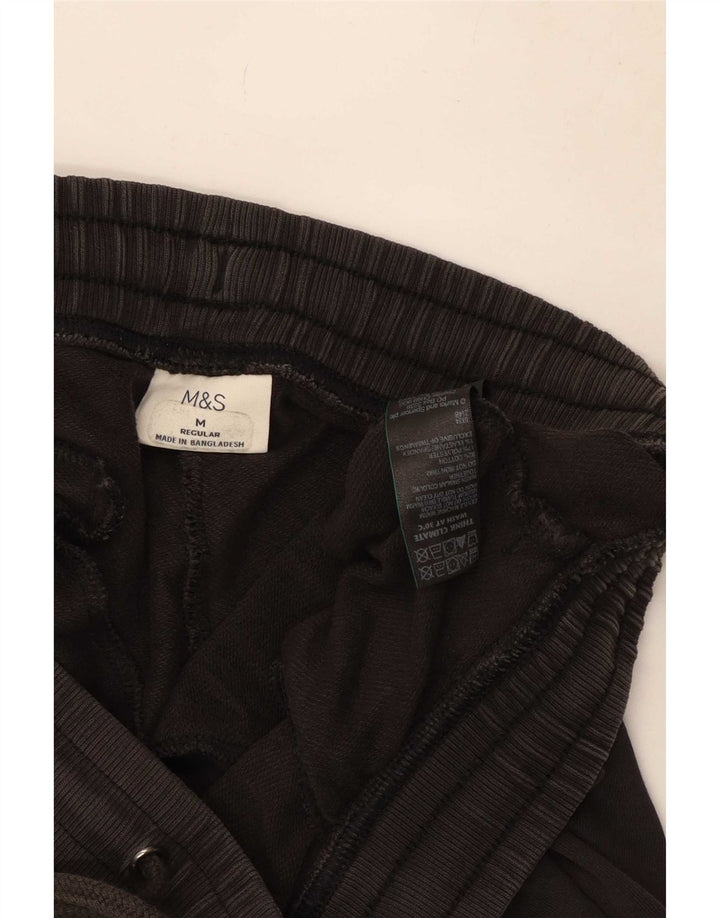 Pantaloni de trening pentru bărbați Marks & Spencer, bumbac mediu negru