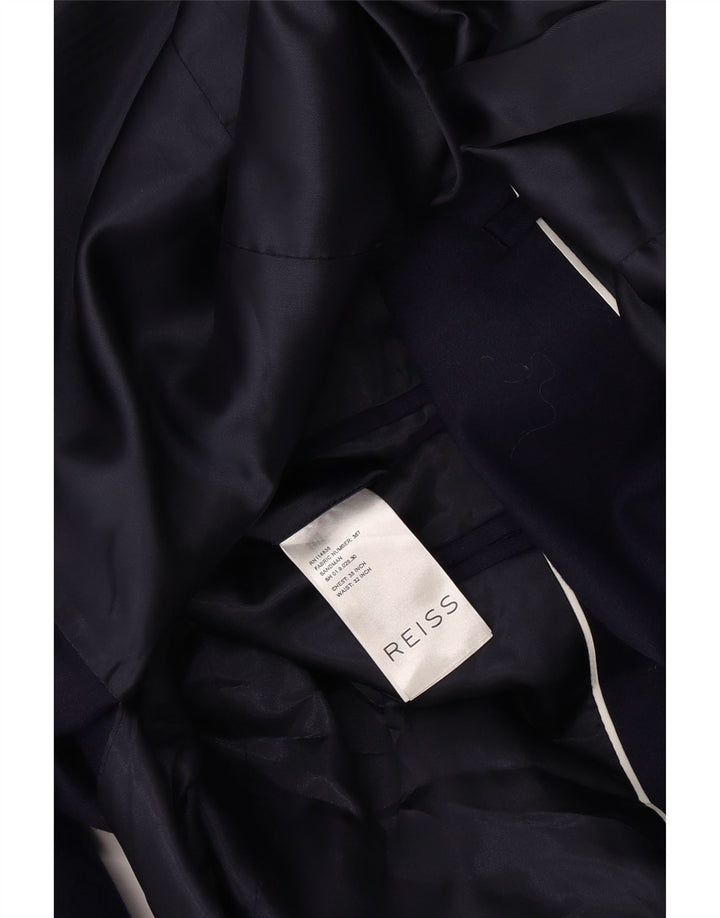 Jachetă Blazer pentru bărbați Reiss cu 1 nasture UK 38 Mediu Lână bleumarin