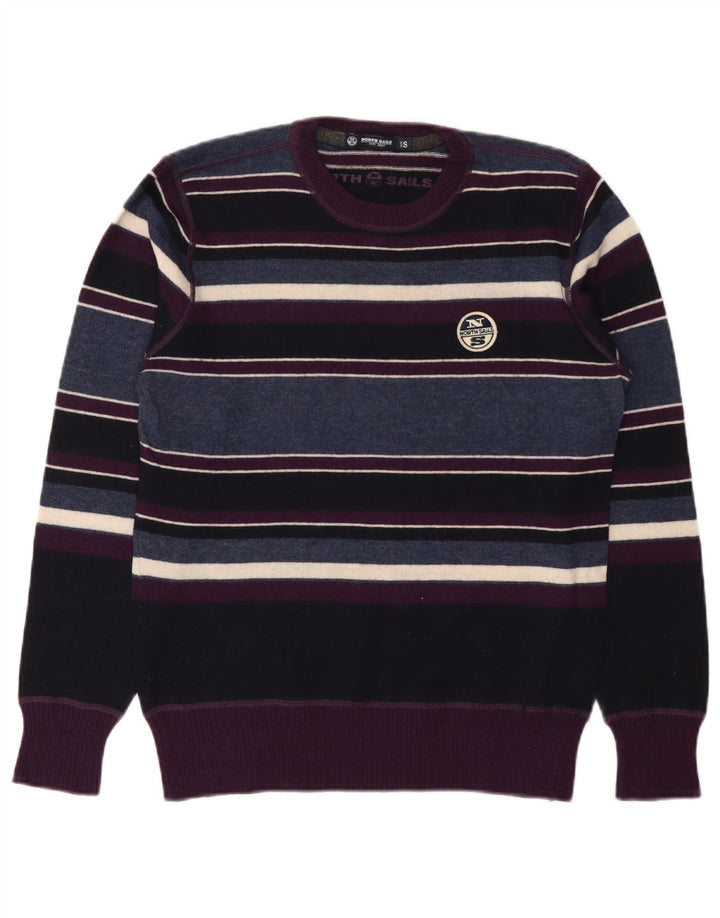 Pulover North Sails pentru bărbați, cu gât crew, lână cu dungi mici, multicolore