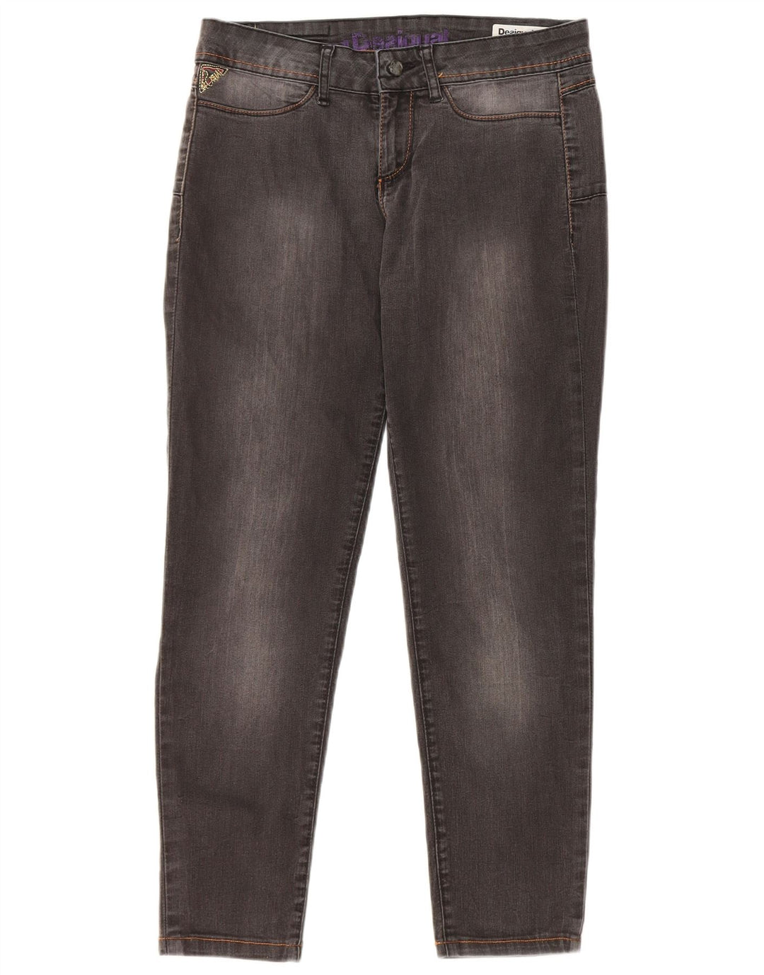 Blugi slim pentru femei DESIGUAL W30 L26 gri