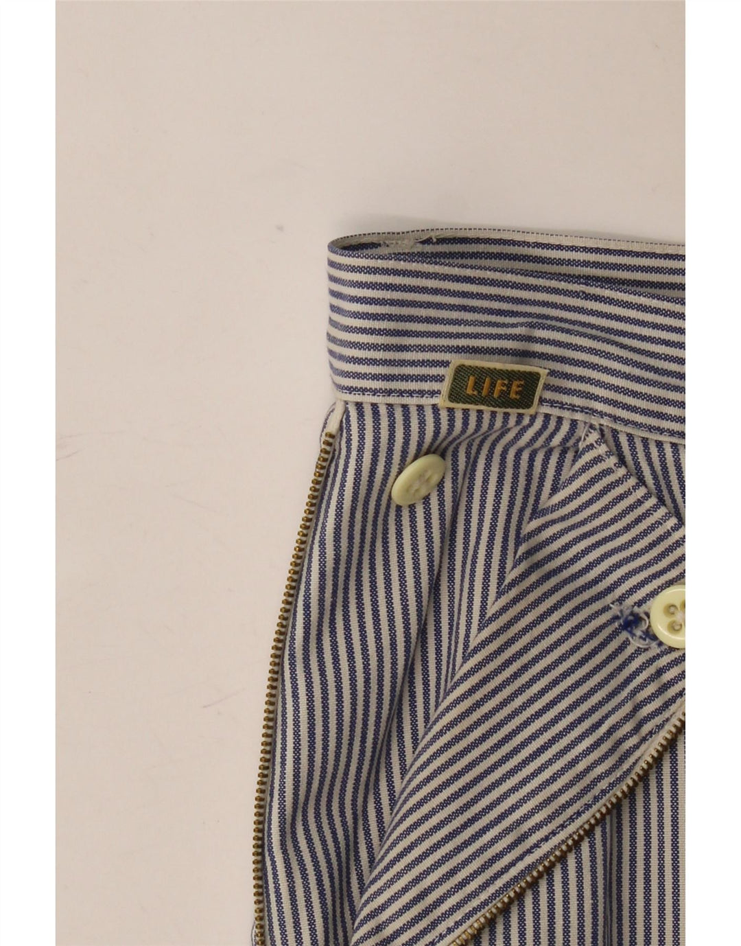 Pantaloni vintage slim casual pentru femei W28 L28 Blue Pinstripe