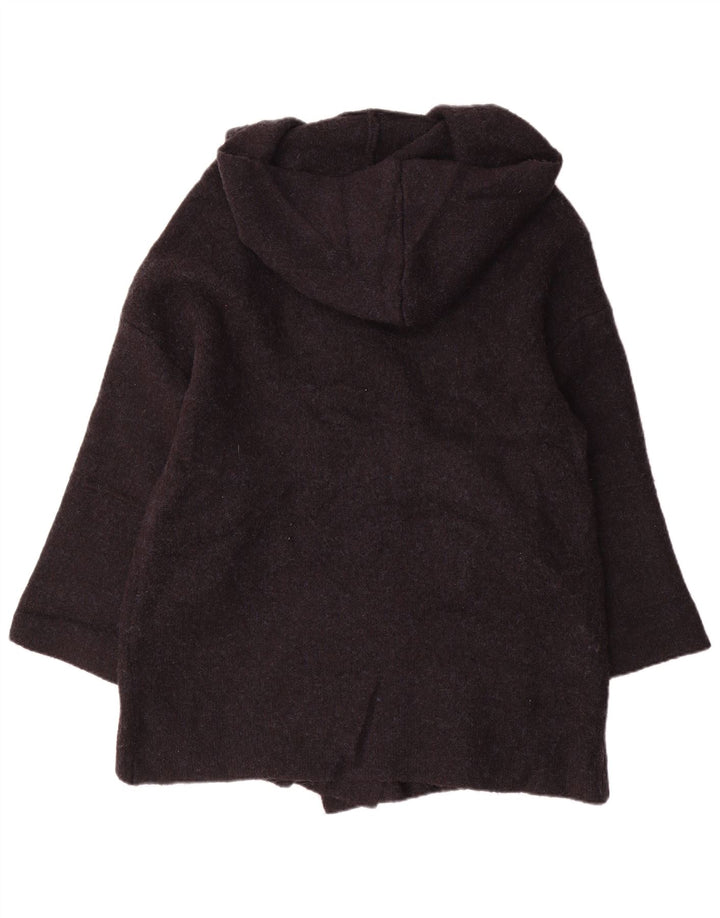 Pulover cardigan supradimensionat cu glugă Zara pentru femei UK 14 Medium Bleumarin