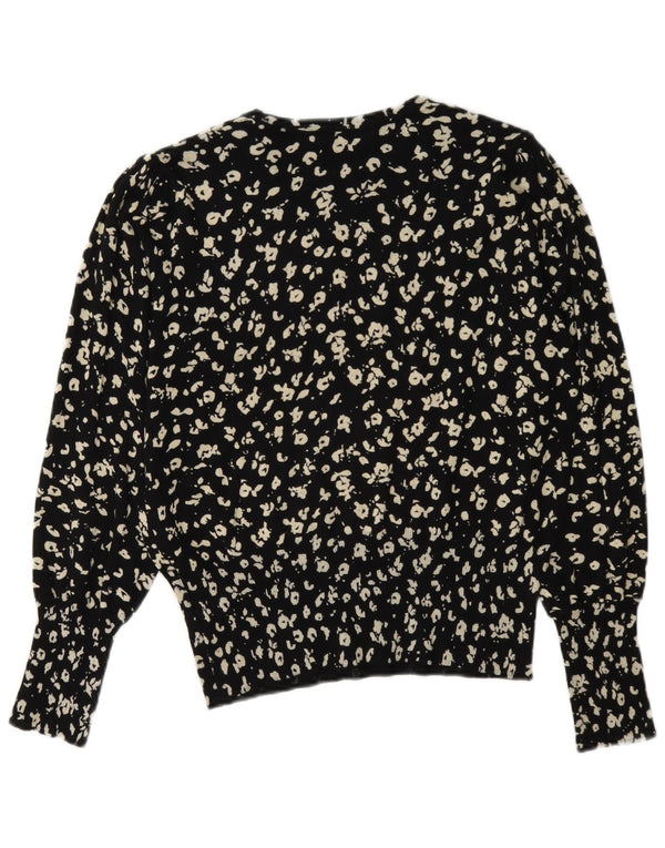 Marks & Spencer Womens Crew Neck Jumper Sweater UK 12 Medium Black