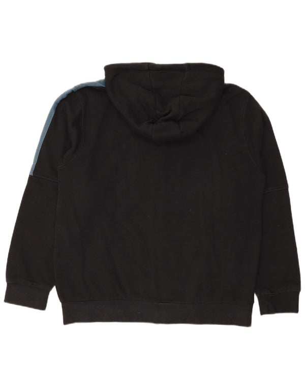 Arena Mens Zip Hoodie Sweater Medium Black Colourblock Cotton