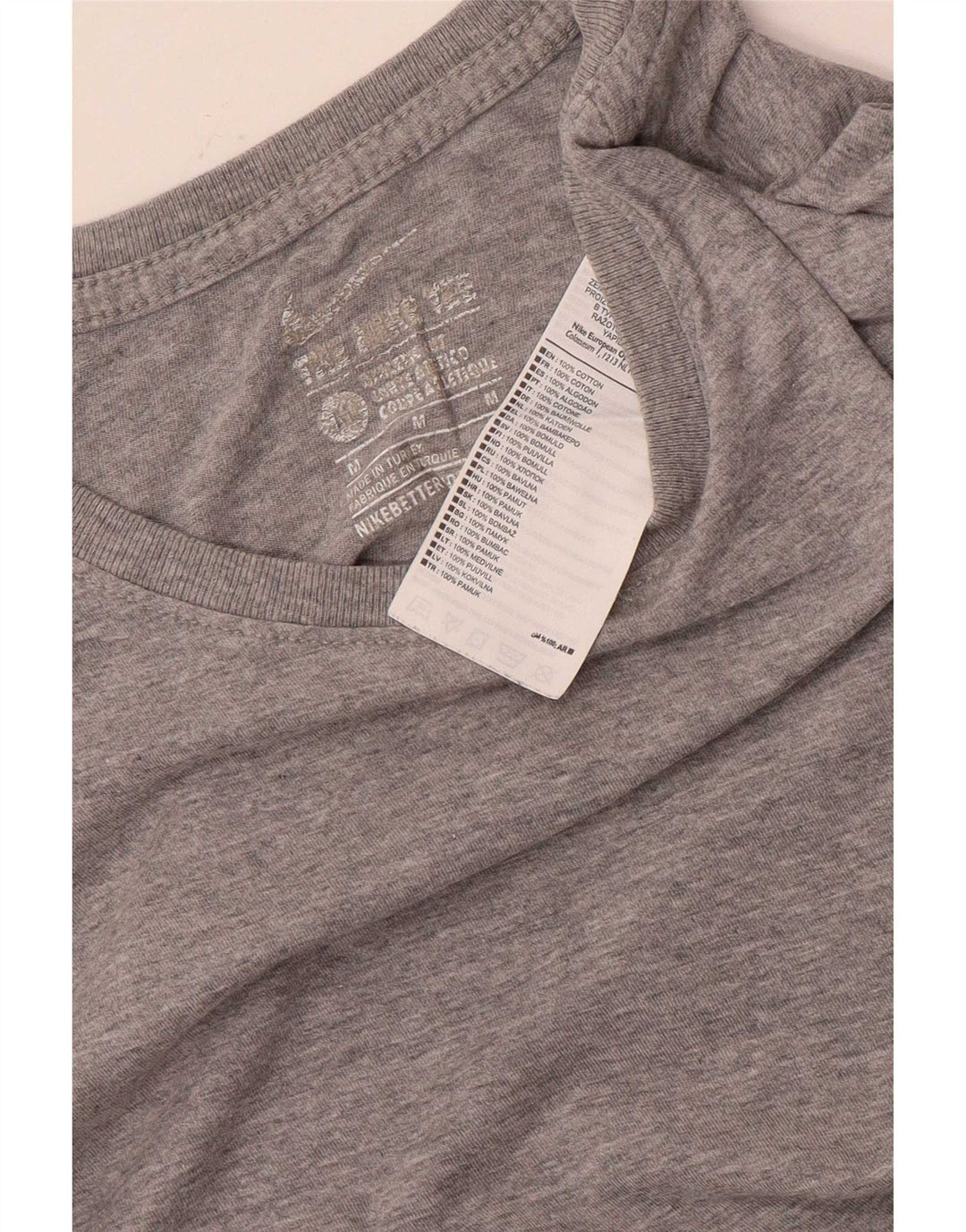 Tricou cu croi atletic Nike pentru bărbați Top, bumbac, gri mediu