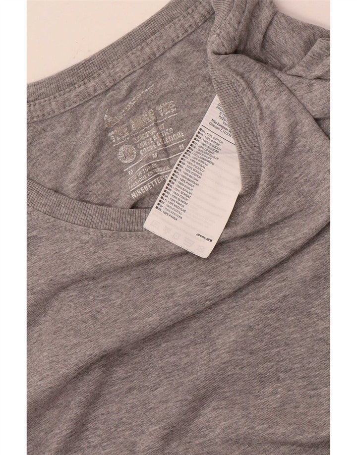 Tricou cu croi atletic Nike pentru bărbați Top, bumbac, gri mediu