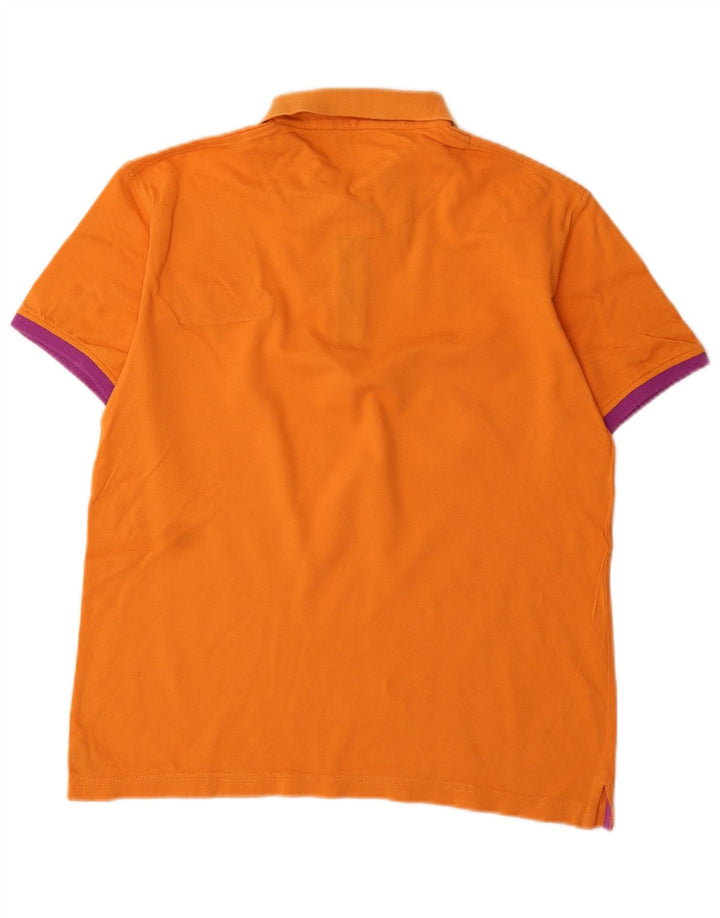 Tricou polo pentru bărbați Trussardi Jeans portocaliu mediu