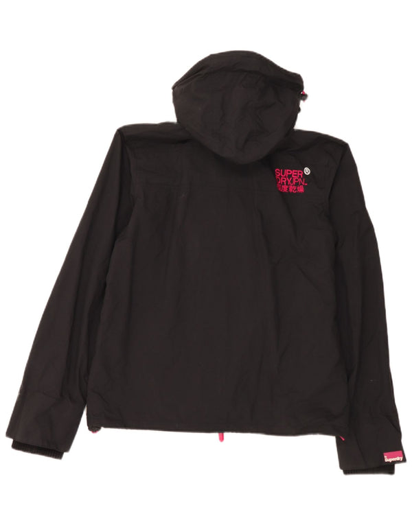 Jachetă Windbreaker cu glugă Superdry pentru femei UK 16 Large Black