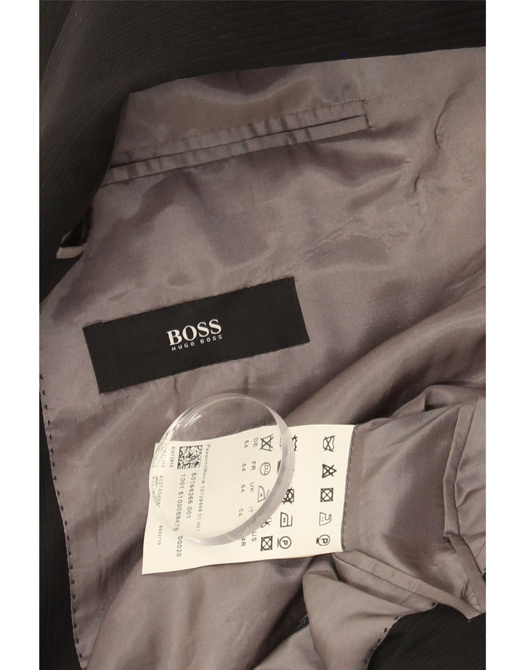 HUGO BOSS Mens 2 Button Blazer Jacket IT 54 2XL Black Viscose