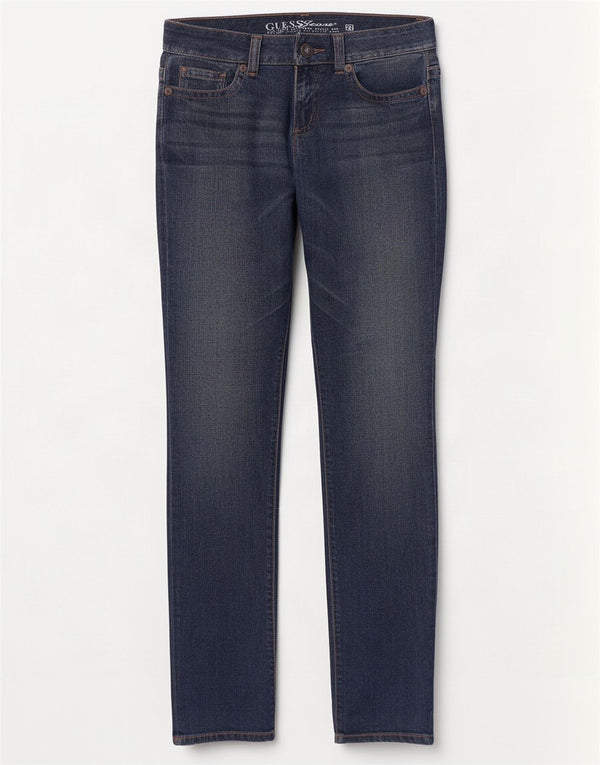 Blugi skinny cu talie joasă Guess pentru femei W27 L33, bumbac bleumarin