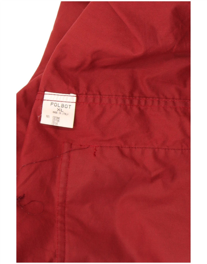 Jachetă utilitare supradimensionată pentru femei Polbot UK 18 XL, bumbac color bloc roșu