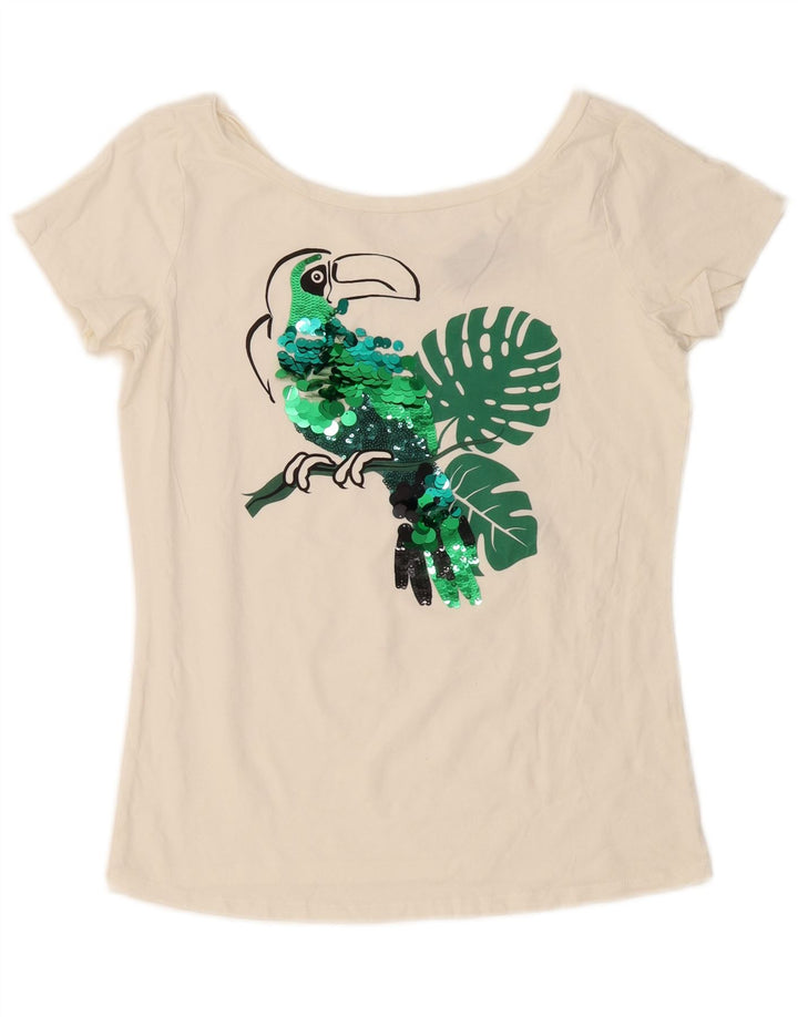 Tricou grafic Liu Jo pentru femei Top UK 14 Medium White