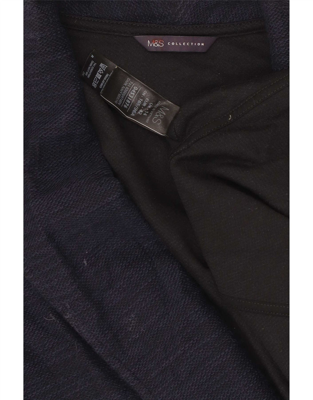 Marks & Spencer Jachetă Blazer pentru femei UK 14 mare, albastru bleumarin, bumbac