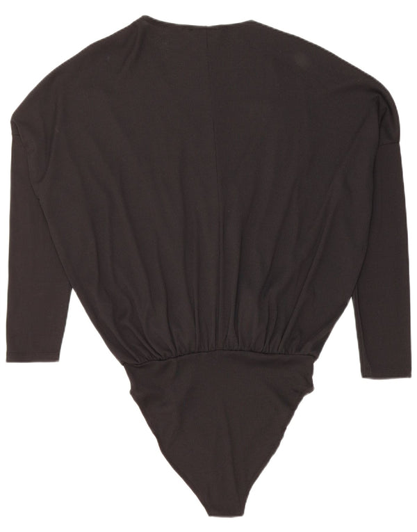 Body supradimensionat pentru femei Zara UK 10 mic bumbac negru