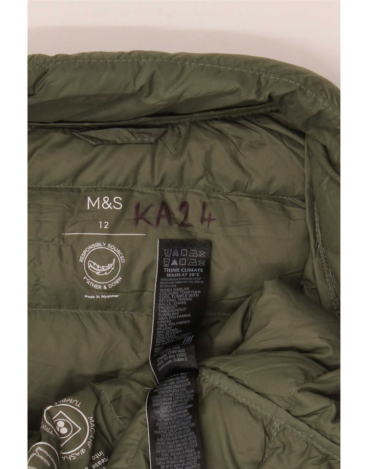 Jachetă căptușită pentru femei Marks & Spencer UK 12 Poliamidă verde medie