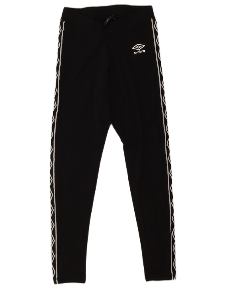 Jambiere grafice pentru femei Umbro UK 10, bumbac negru mic