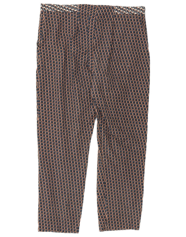 Topshop Womens Cropped Trousers UK 12 Medium W32 L25 Multicoloured