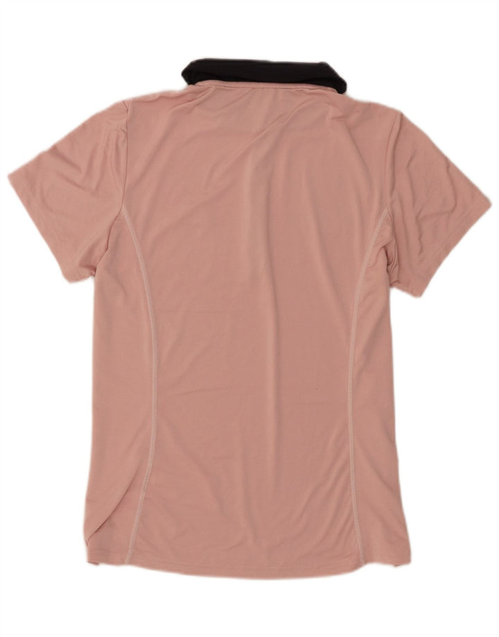 Tricou polo Ellesse pentru femei UK 12 Roz mediu Poliester color bloc