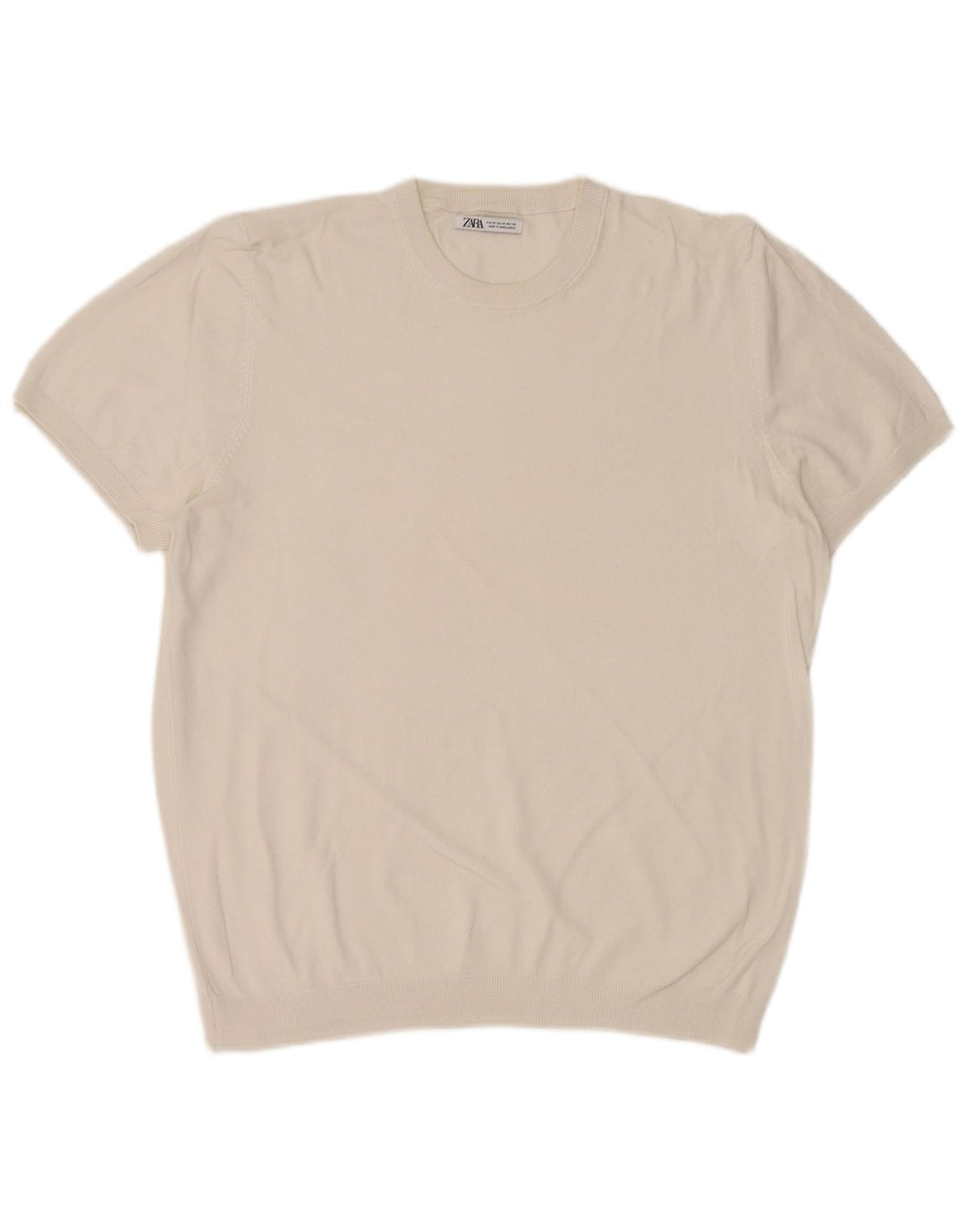 Tricou pentru bărbați Zara Top Mediu Alb