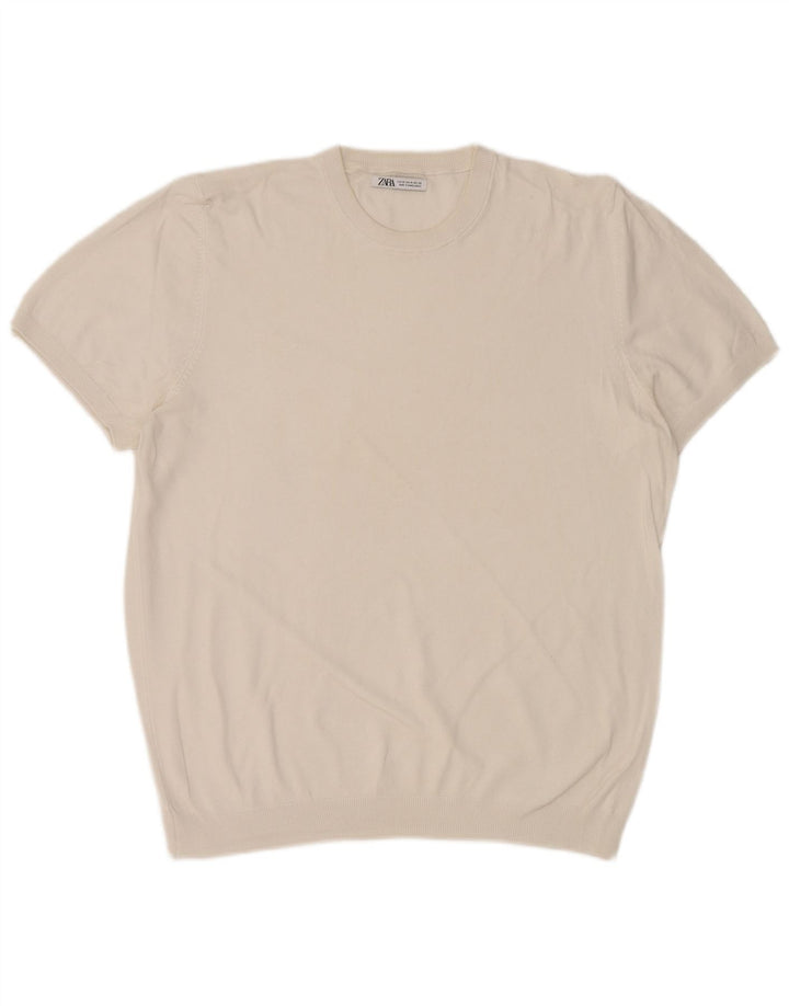 Tricou pentru bărbați Zara Top Mediu Alb