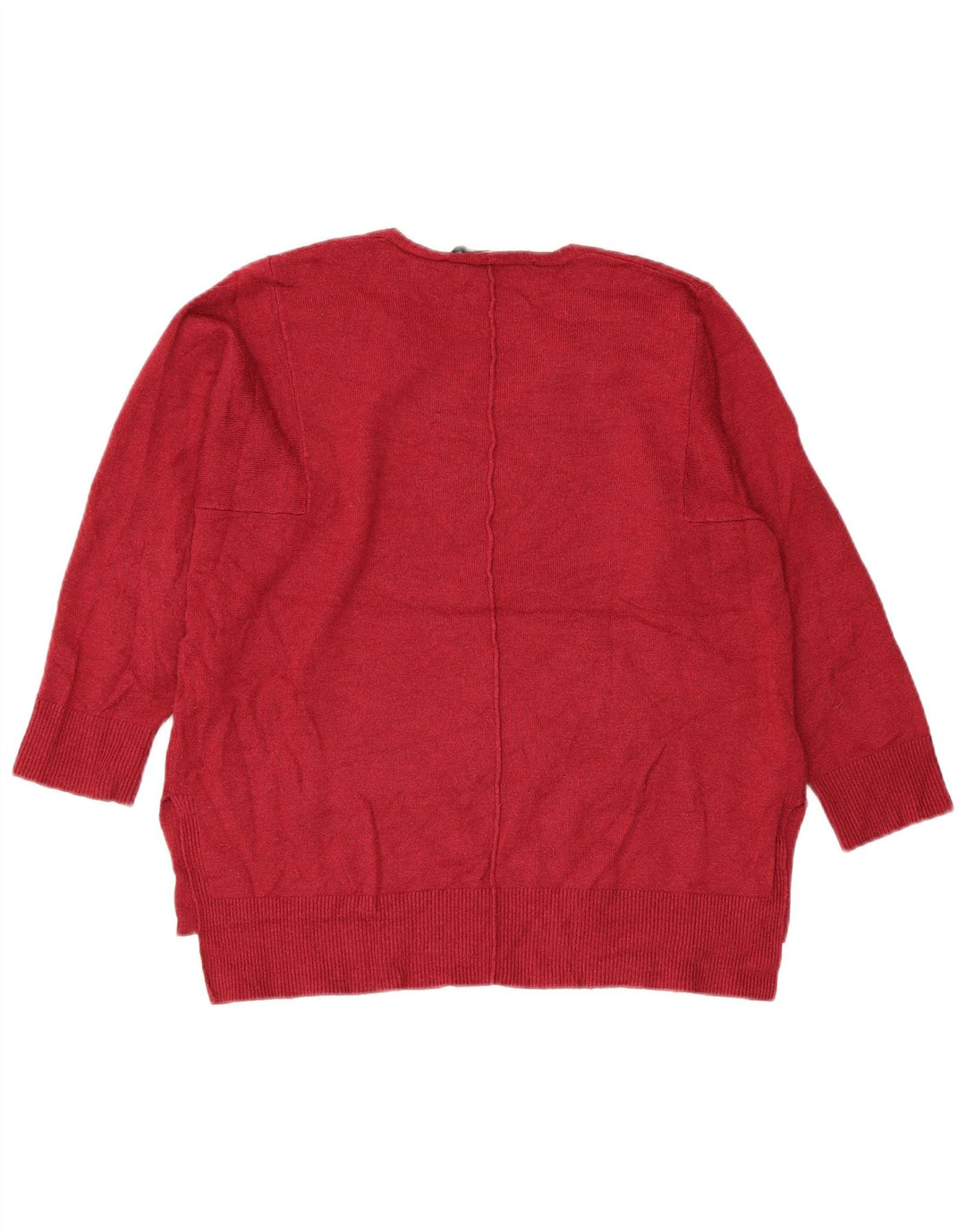 FRENCH CONNECTION Pulover cu decolteu în V pentru femei UK 10 Burgundy mic