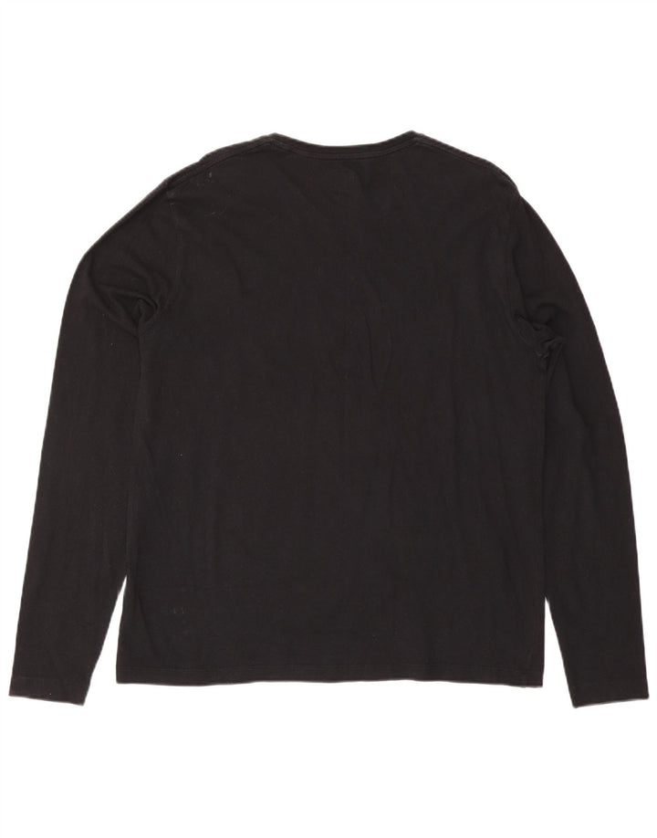 Jack Wills Top pentru bărbați cu mânecă lungă XL, bumbac negru