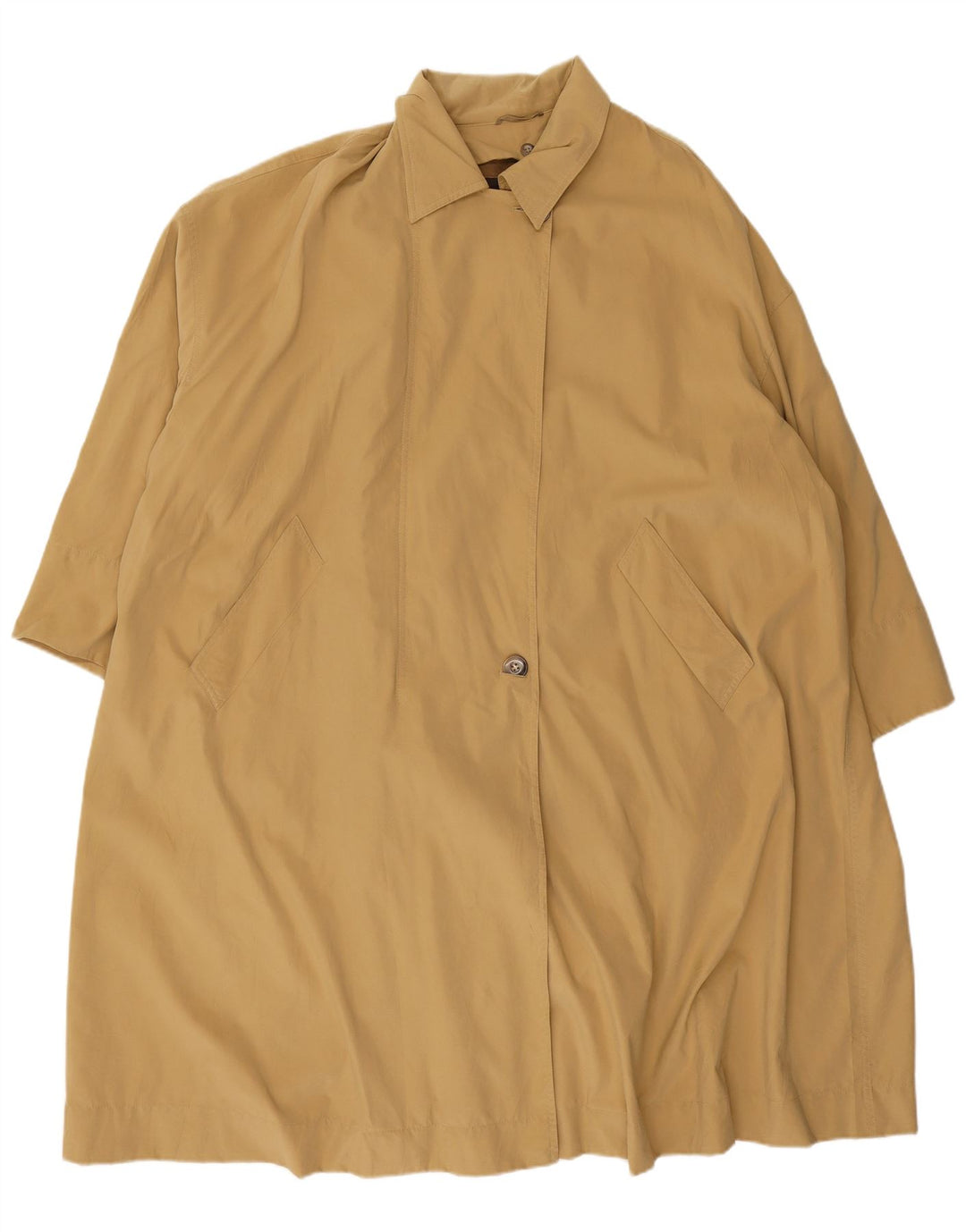 Max Mara Pardesiu supradimensionat pentru femei de weekend UK 12 Medium Bej Poliamidă