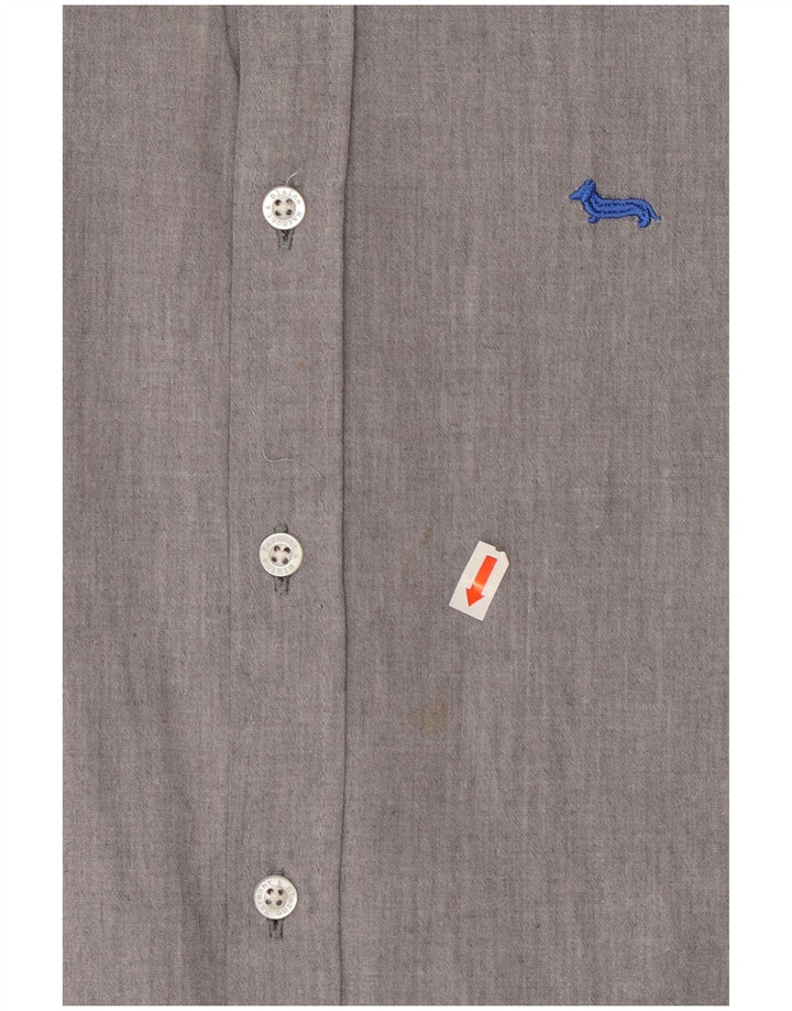 Cămașă Slim Fit pentru bărbați HARMONT & BLAINE, bumbac gri mic