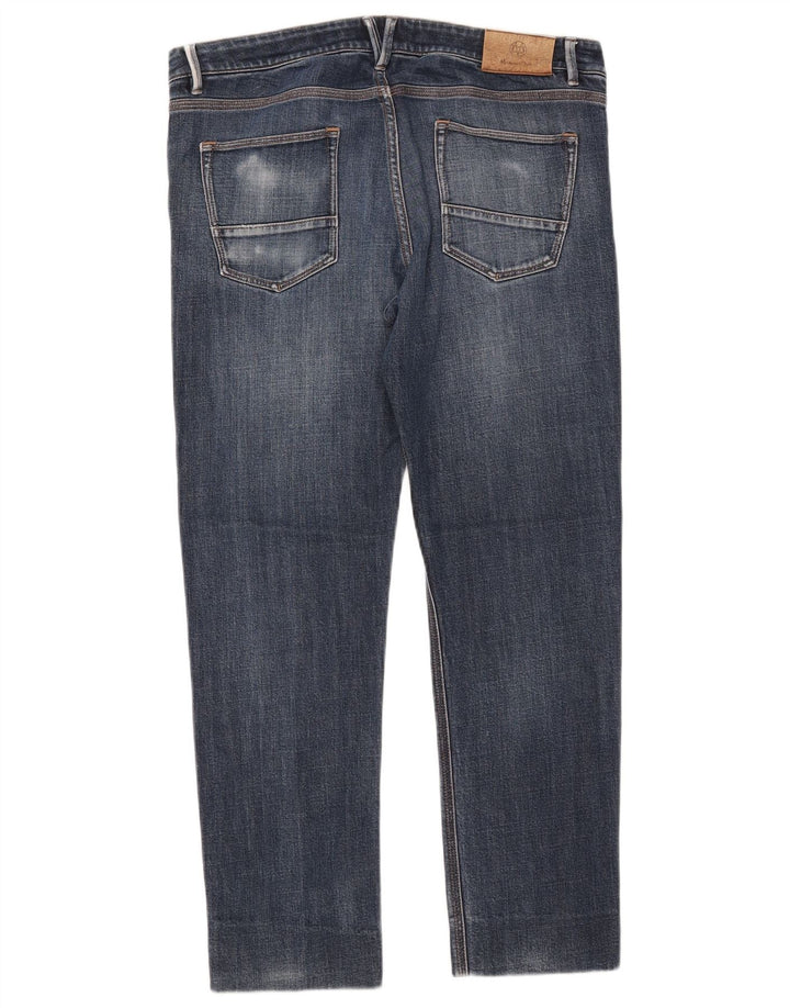 MASSIMO DUTTI Blugi pentru bărbați slim EU 42 Large W34 L27 Blue Bumbac