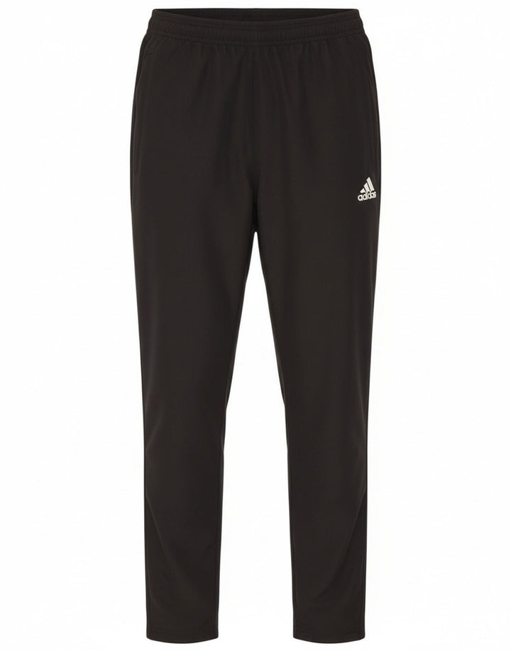 Pantaloni de trening Adidas Climalite pentru bărbați, poliester mediu negru