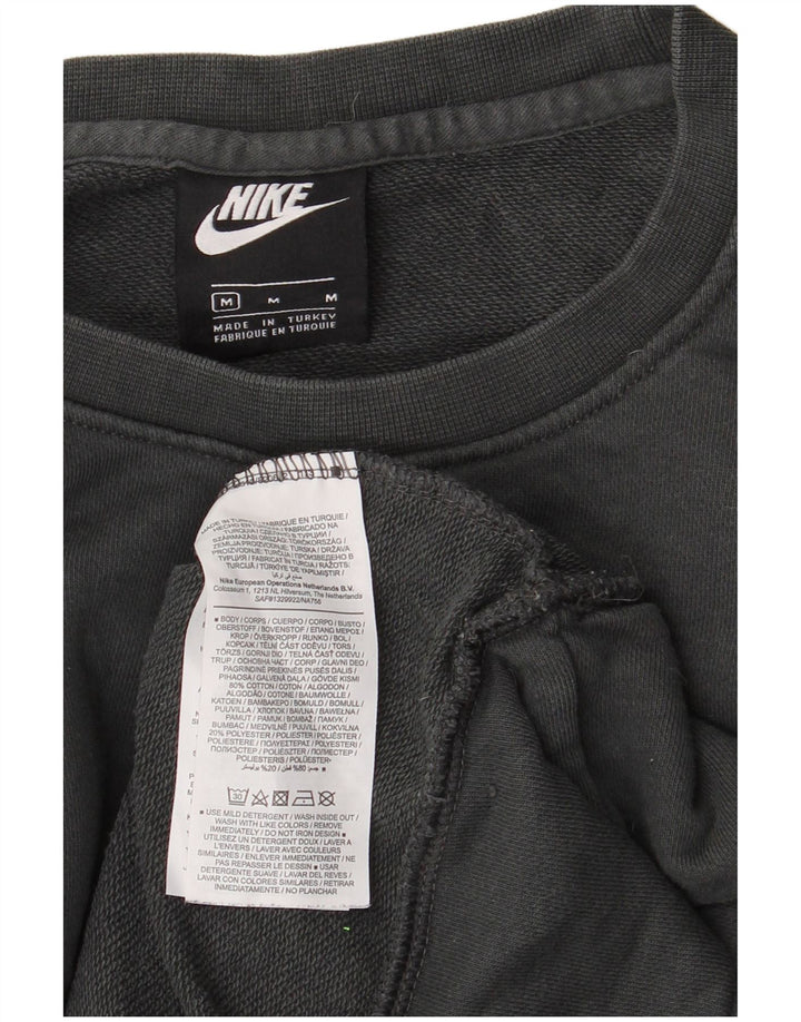 Pulover grafic pentru bărbați NIKE, bumbac, gri mediu