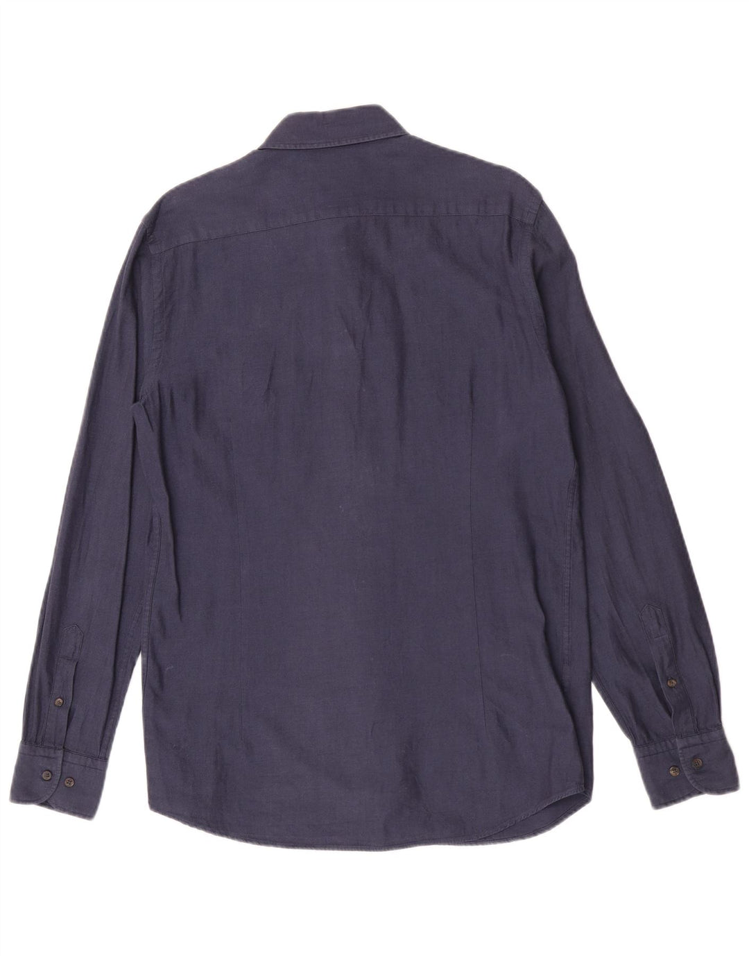 Cămașă Massimo Dutti pentru bărbați, bumbac, albastru bleumarin mediu