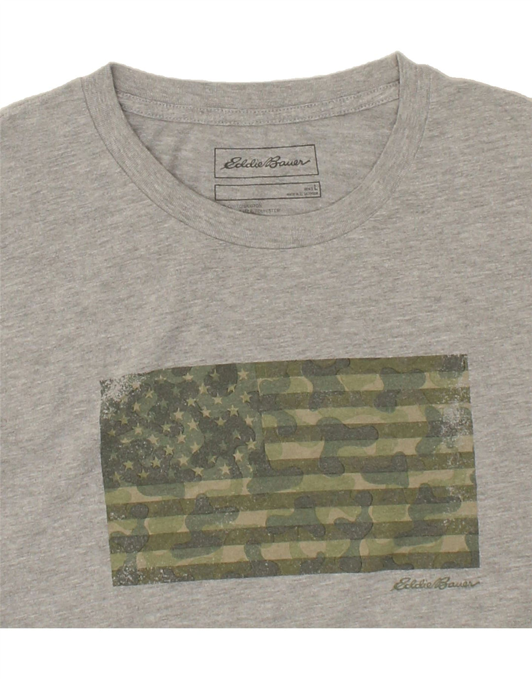 EDDIE BAUER Mens Graphic T-Shirt Top Large Grey Cotton Vintage Eddie Bauer and Second-Hand Eddie Bauer from Messina Hembry 