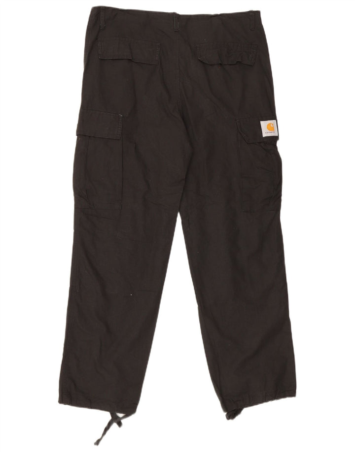Pantaloni Carhartt pentru bărbați, drepti, mediu L32 L29, bumbac negru