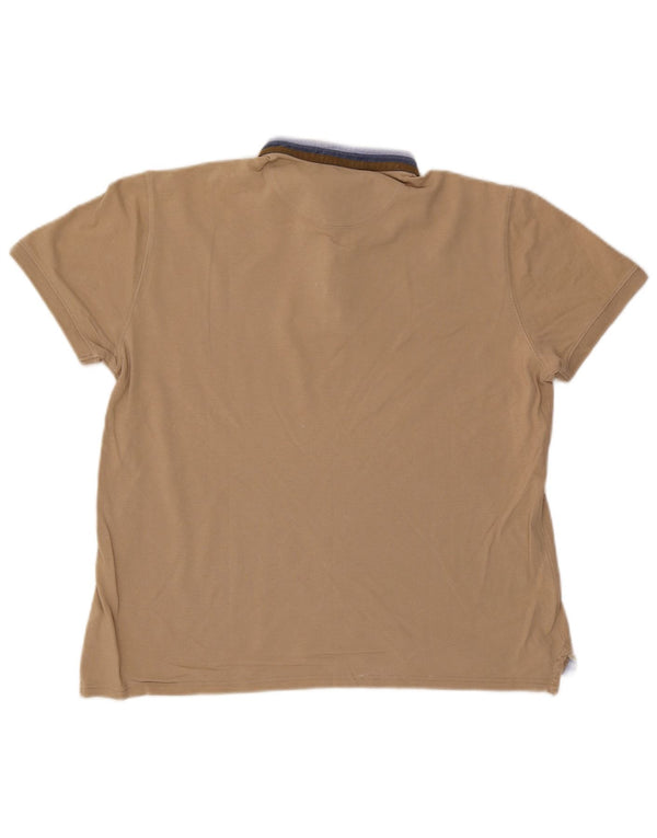 Cămașă polo Massimo Dutti pentru bărbați, în formă lejeră, mare, bej