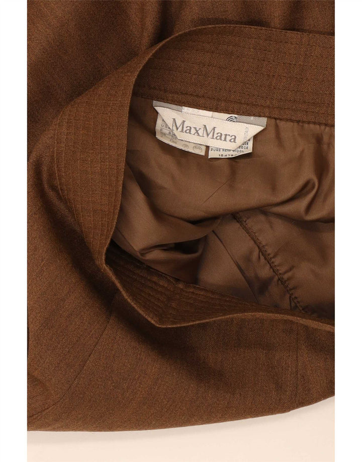 Fusta creion pentru femei Max Mara UK 16 mare W32 Lână maro