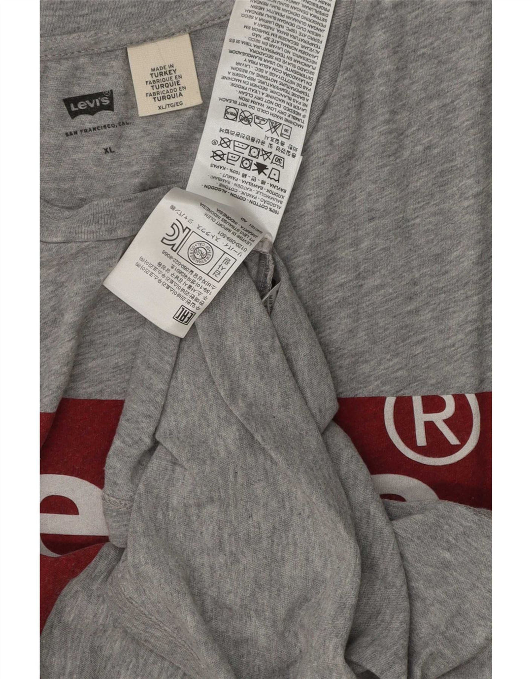 Tricou grafic pentru bărbați Levi's Top XL bumbac gri