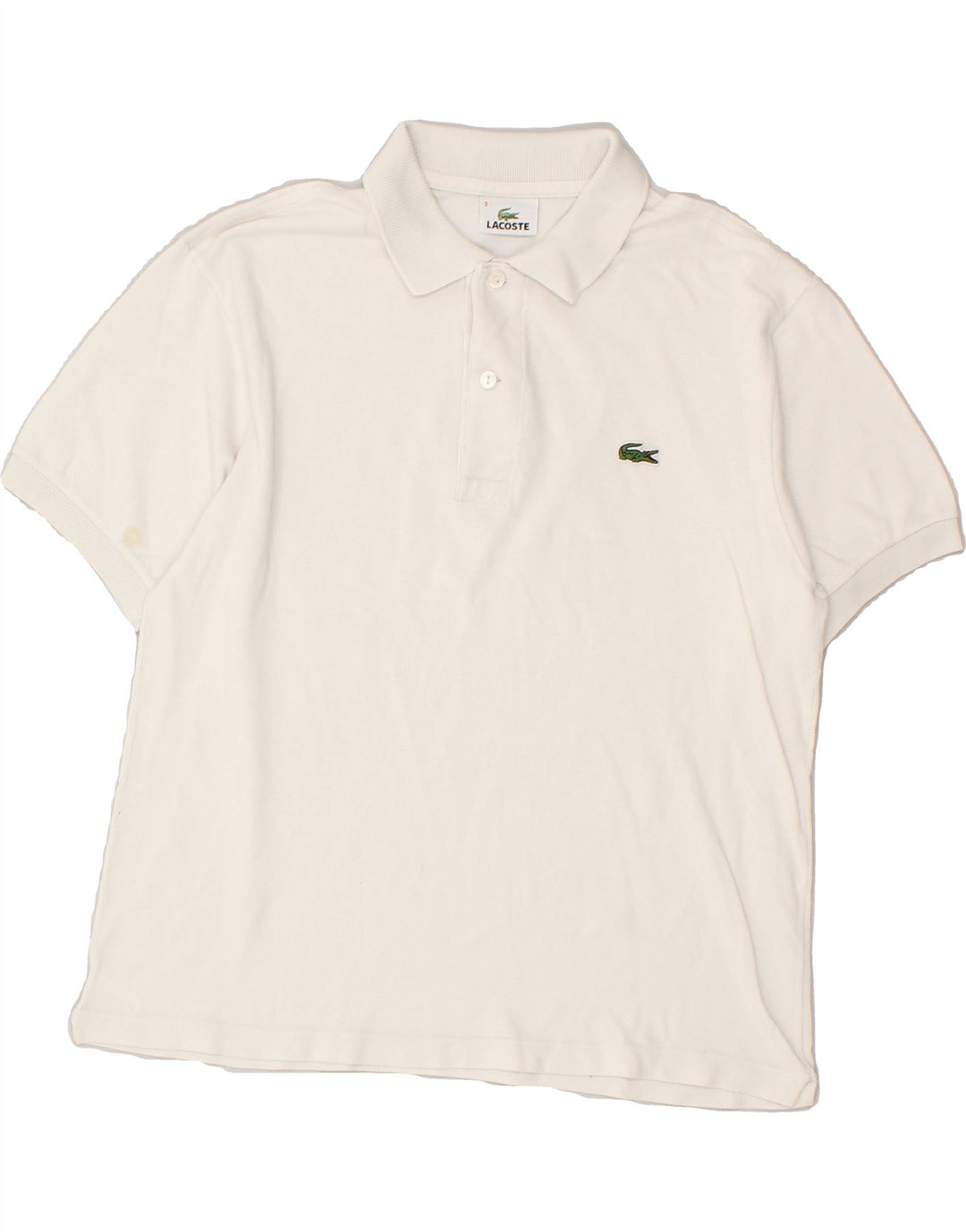 Tricou polo pentru bărbați LACOSTE Mărimea 3 Bumbac alb mic