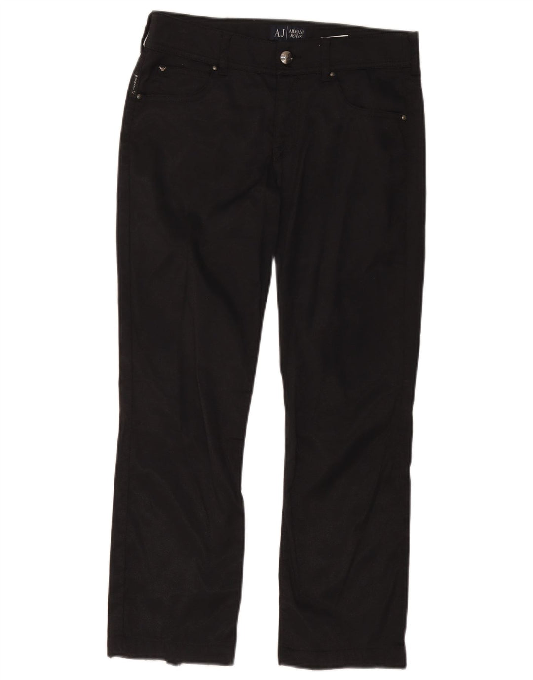 Pantaloni casual drepti pentru femei Armani L28 L24 Poliamidă neagră