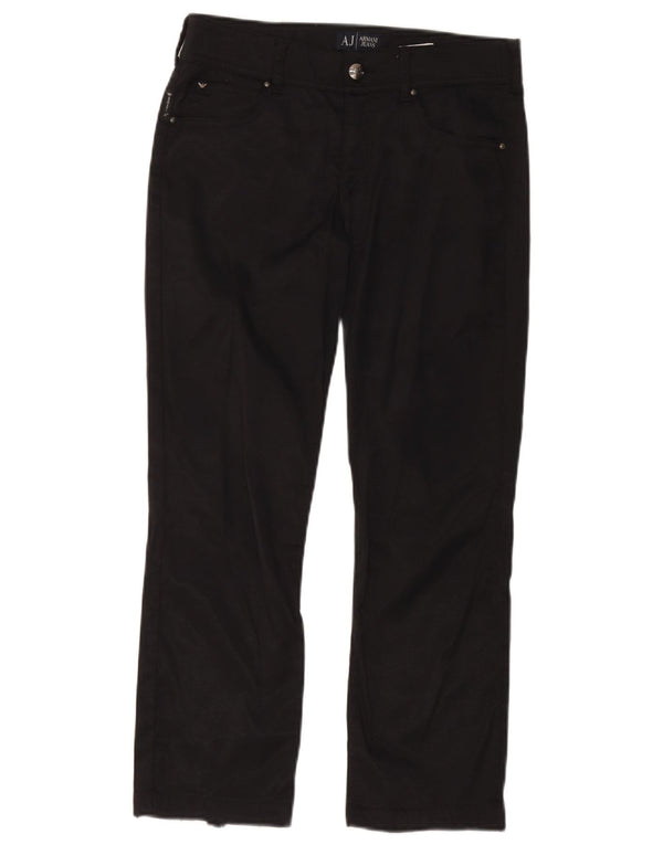 Pantaloni casual drepti pentru femei Armani L28 L24 Poliamidă neagră