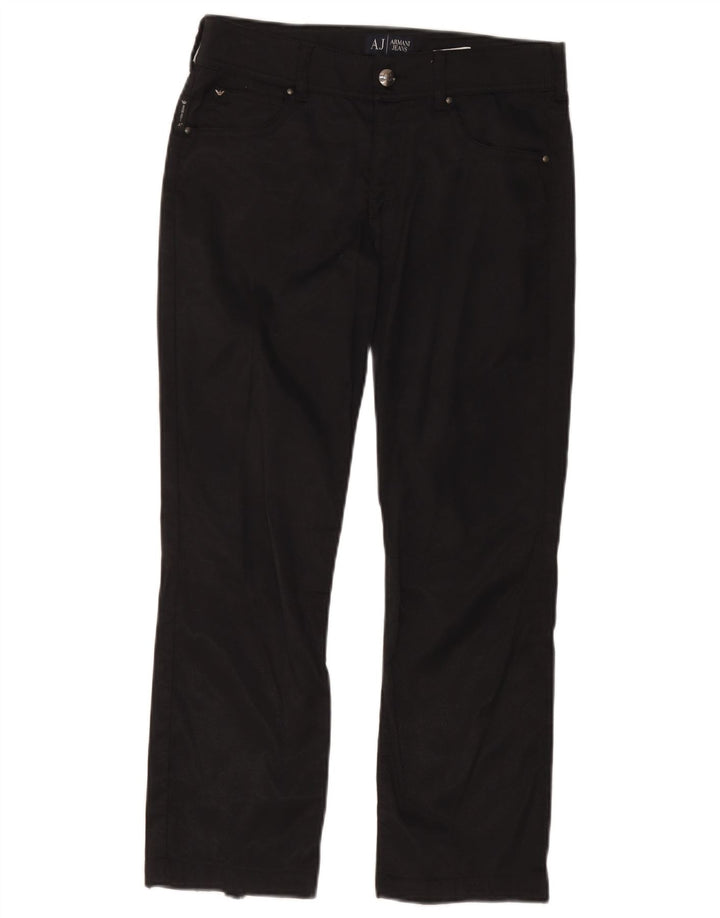 Pantaloni casual drepti pentru femei Armani L28 L24 Poliamidă neagră