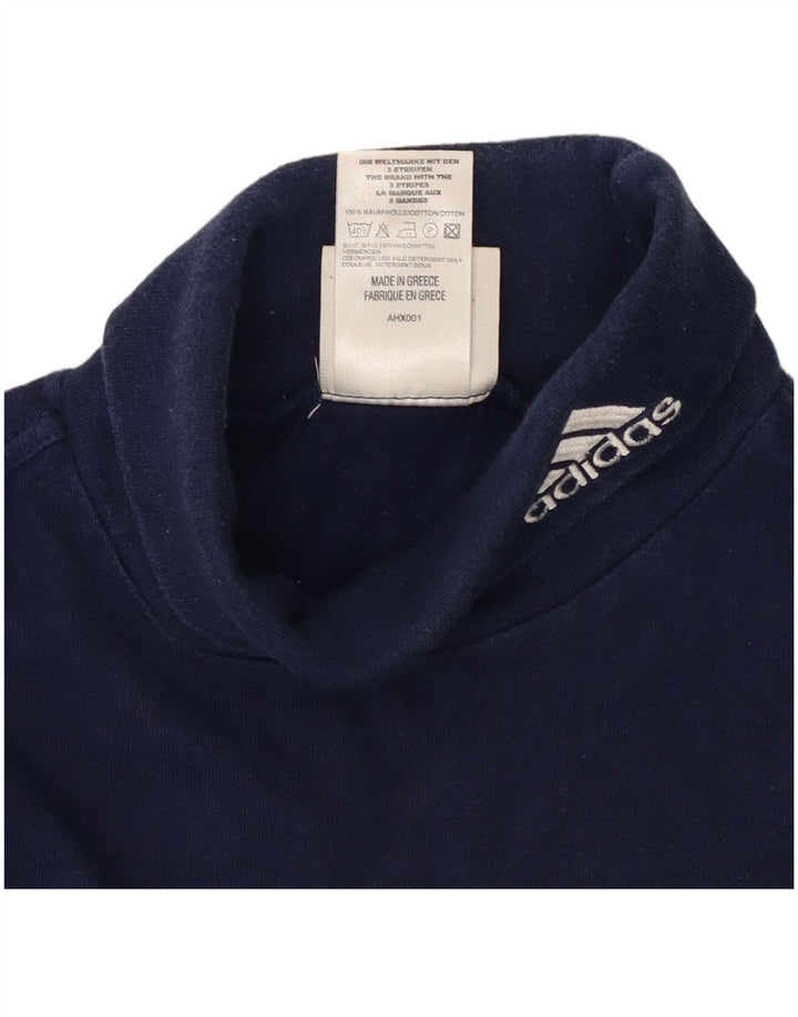 Top băieți Adidas cu mânecă lungă 14-15 ani, albastru, bumbac